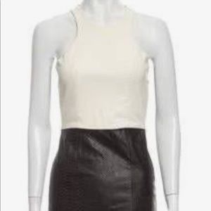 Mason Black/ White Leather Front Dress